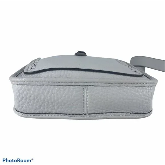 REBECCA MINKOFF Crossbody Bag Light Gray Leather Small 8X7 - Picture 7 of 16